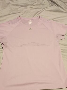 adidas Light Pink Short Sleeve Performance Tee